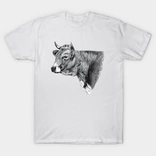 Cow head Vintage Picture T-Shirt